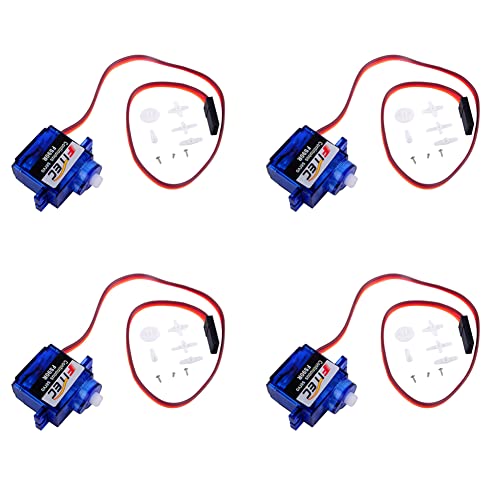 DIYmalls Feetech FS90R Kontinuierliche Rotation Micro RC Servo 360 Motor Analog 6V für Arduino Microbit (Pack of 4) von DIYmalls