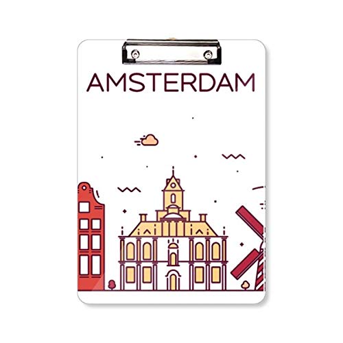 Amsterdam Flache Landmark Klemmbrett Ordner Schreibblock Trägerplatte A4 Amsterdam Flache Landmark Klemmbrett Ordner Schreibblock Trägerplatte A4 von DIYthinker