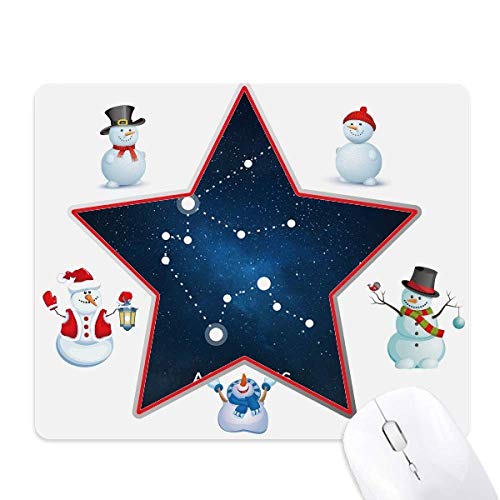 Aquarius Constellation Zodiac Sign Christmas Snowman Family Star Mouse Pad von DIYthinker