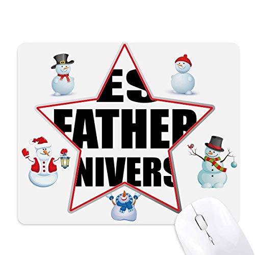 Best Father Dad Universe Festival Quote Christmas Snowman Family Star Mouse Pad von DIYthinker