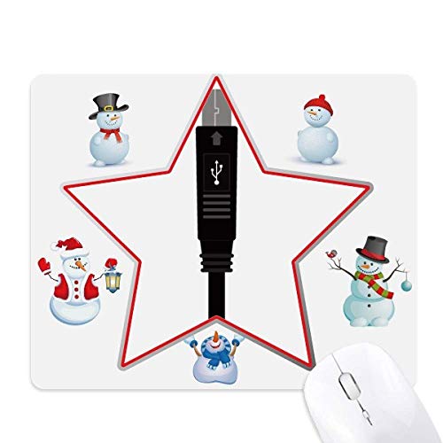Black Charging Cable USB Plug Pattern Christmas Snowman Family Star Mouse Pad Black Charging Cable USB Plug Pattern Christmas Snowman Family Star Mouse Pad von DIYthinker