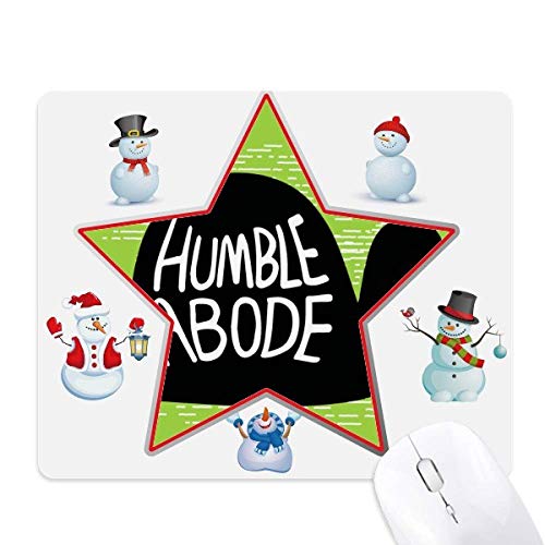 Black Snail Animal Outline Natural Christmas Snowman Family Star Mouse Pad von DIYthinker