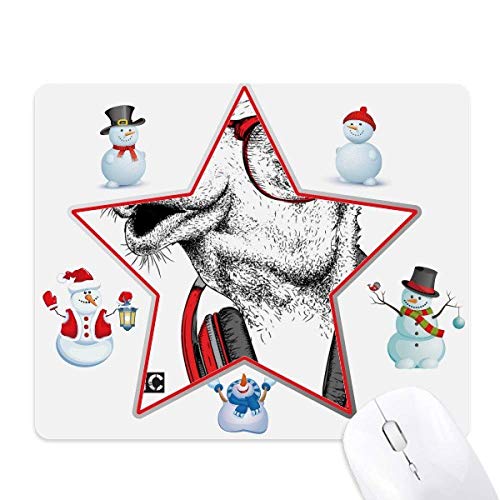 Camel Headset Rock Music Painting Christmas Snowman Family Star Mouse Pad von DIYthinker