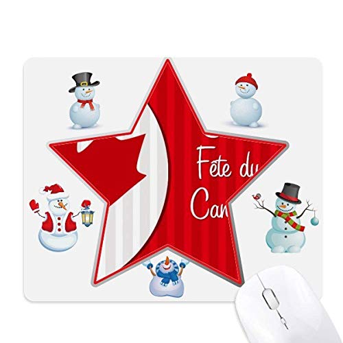Canada Maple and Good Luck to Canada Christmas Snowman Family Star Mouse Pad von DIYthinker
