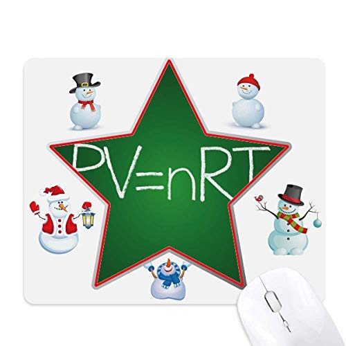 Chemistry Kowledge Ideal Gas State Christmas Snowman Family Star Mouse Pad von DIYthinker