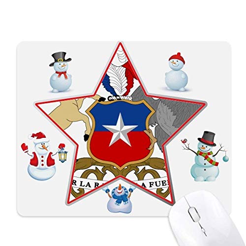 Chile National Emblem Country Christmas Snowman Family Star Mouse Pad Chile National Emblem Country Christmas Snowman Family Star Mouse Pad von DIYthinker