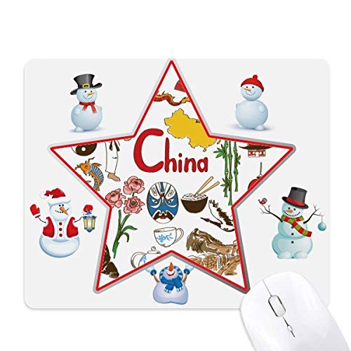 China Panda Landscap National Flag Christmas Snowman Family Star Mouse Pad von DIYthinker