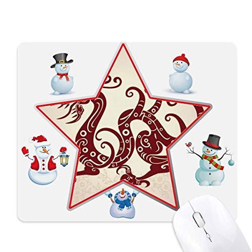 Chinese Dragon Animal Portrait Christmas Snowman Family Star Mouse Pad von DIYthinker