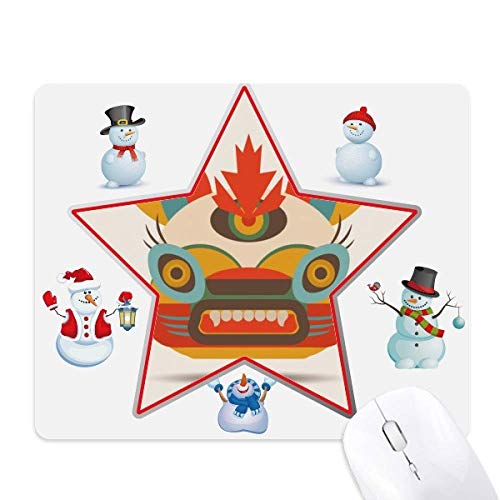 Chinese Style Monster Christmas Snowman Family Star Mouse Pad von DIYthinker