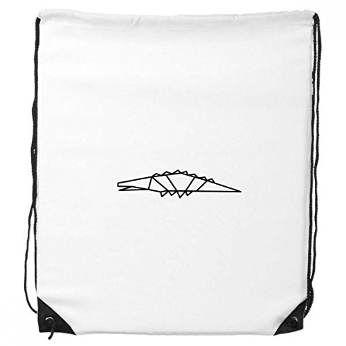 DIYthinker Abstrakt Origami Crocodile Geometrische Form Rucksack-Shopping Sport Taschen Geschenk von DIYthinker