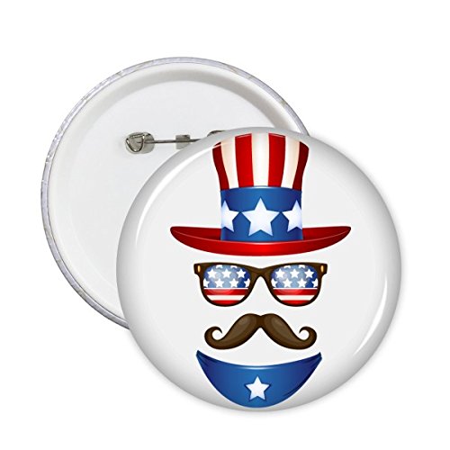 DIYthinker Amerika Uncle Sam Muster rund Pin-Abzeichen-Knopf 5Pcs S von DIYthinker