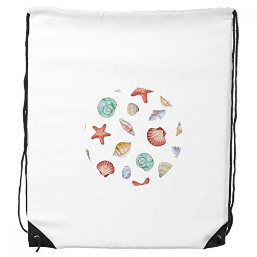 DIYthinker Bunte Scallop Marine Life Illustration Rucksack-Shopping Sport Taschen Geschenk von DIYthinker