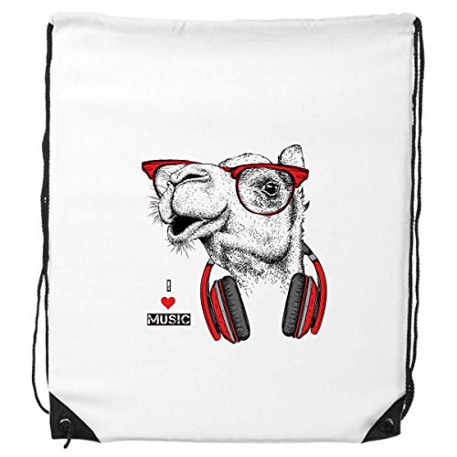 DIYthinker Camel Headset Rockmusik Painting-Rucksack Einkaufssporttaschen Geschenk von DIYthinker