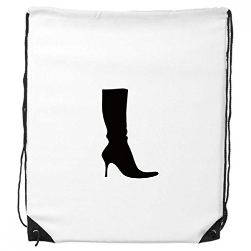 DIYthinker Einfache Muster-Schwarz-hohe Stiefel-Silhouette-Rucksack-Shopping Sport Taschen Geschenk von DIYthinker