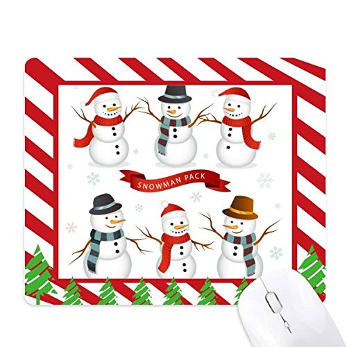 DIYthinker Frohe Weihnachten Schneeflocke Schneemann Mauspad Zuckerstange Gummi Pad Weihnachten Matte von DIYthinker