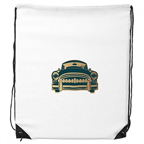 DIYthinker Grün Classic Cars Silhouette Muster-Rucksack-Shopping Sport Taschen Geschenk von DIYthinker