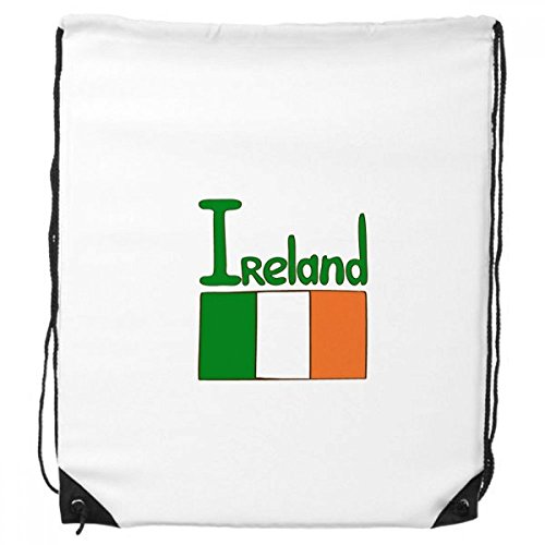 DIYthinker Irland Nationalflagge Grün Muster-Rucksack-Shopping Sport Taschen Geschenk von DIYthinker