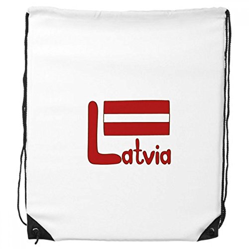 DIYthinker Lettland Nationalflagge Rot Muster-Rucksack-Shopping Sport Taschen Geschenk von DIYthinker