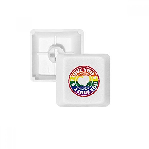 DIYthinker Liebe LGBT Regenbogen-Stempel PBT Keycaps für Mechanische Tastatur Weiß OEM Keine Markierung drucken von DIYthinker