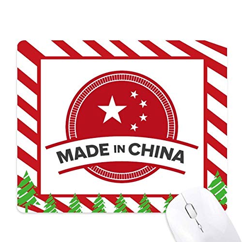 DIYthinker Made in China Emblem Stars Chinese Mouse Pad Candy Cane Rubber Pad Christmas Mat von DIYthinker