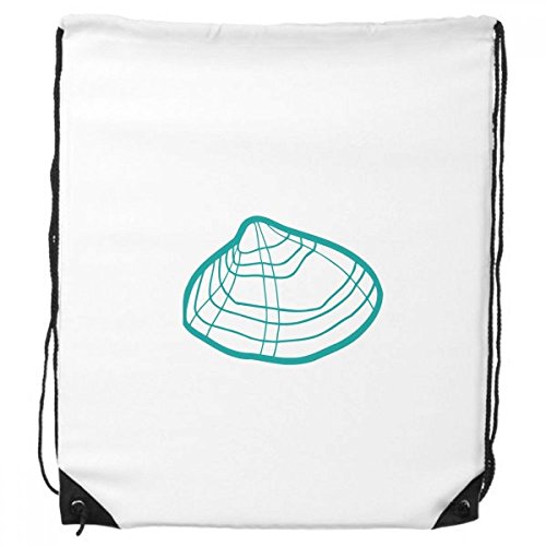 DIYthinker Marine Life Scallop Grün Illustration Rucksack-Shopping Sport Taschen Geschenk von DIYthinker