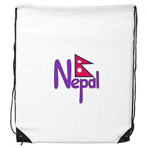 DIYthinker Nepal Nationalflagge Rot, Lila, Muster-Rucksack-Shopping Sport Taschen Geschenk von DIYthinker