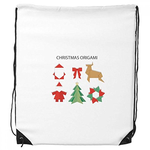 DIYthinker Red Abstract Christmas Origami Muster-Rucksack-Shopping Sport Taschen Geschenk von DIYthinker