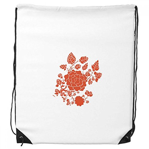 DIYthinker Rote Blume Pflanze Rose Muster-Rucksack-Shopping Sport Taschen Geschenk von DIYthinker