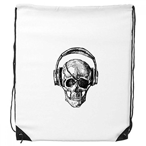 DIYthinker Schädel-Kopfhörer Musik Verrücktes Muster-Rucksack Einkaufssporttaschen Geschenk von DIYthinker