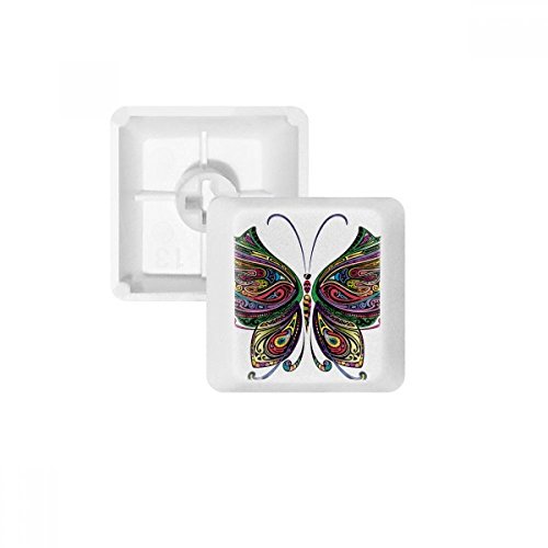 DIYthinker Schöner Schmetterling Bunte dekorative Flügel PBT Keycaps für mechanische Tastatur Weiß OEM Keine Markierung drucken von DIYthinker