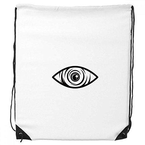 DIYthinker Schwarz Dekoration Eye Vektor-Muster-Rucksack-Shopping Sport Taschen Geschenk von DIYthinker