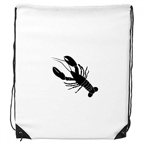 DIYthinker Schwarz Shrimp Marine Life Illustration Rucksack-Shopping Sport Taschen Geschenk von DIYthinker