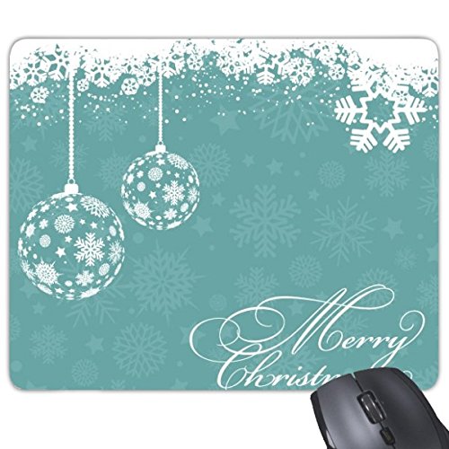 DIYthinker Weihnachtsschneeflocke-Kugel Frohe Weihnachten Festival Illustration Muster Rechteck Griffige Gummi Mousepad Spiel-Mausunterlage von DIYthinker