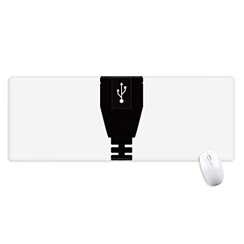 beatChong Schwarz USB-Stecker Kabel-Muster Lade Griffige Mousepad Große Erweiterte Spiel Büro titched Kanten Computer-Mat Geschenk von DIYthinker