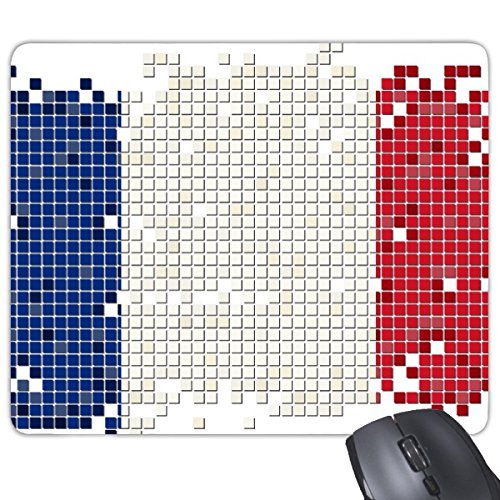 Frankreich Einfachen Raster National Flagge Architektur Custom Landschaft Illustration Muster Rechteck Rutschfeste Gummi Mauspad Spiel Maus Pad von DIYthinker