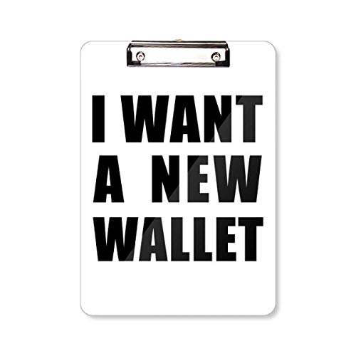 I Want A New Wallet Klemmbrett Ordner Schreibblock Trägerplatte A4 I Want A New Wallet Klemmbrett Ordner Schreibblock Trägerplatte A4 von DIYthinker