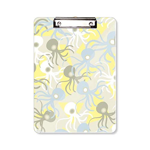 Illustration Tiere Lovely Octopus Klemmbrett Ordner Schreibblock Trägerplatte A4 von DIYthinker