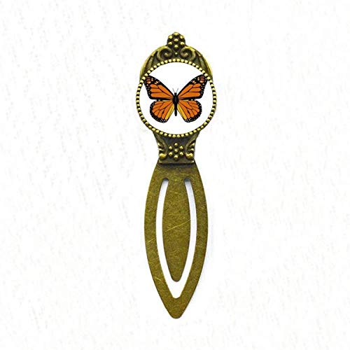 Lesezeichen Schmetterling Exemplar in Orange Retro Büro Label Page Marker von DIYthinker