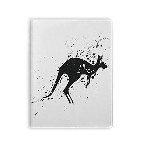 Mexikanisches Känguru-Notizbuch, einfaches schwarz-weißes Notizbuch, gummierter Einband, Tagebuch, weicher Einband von DIYthinker