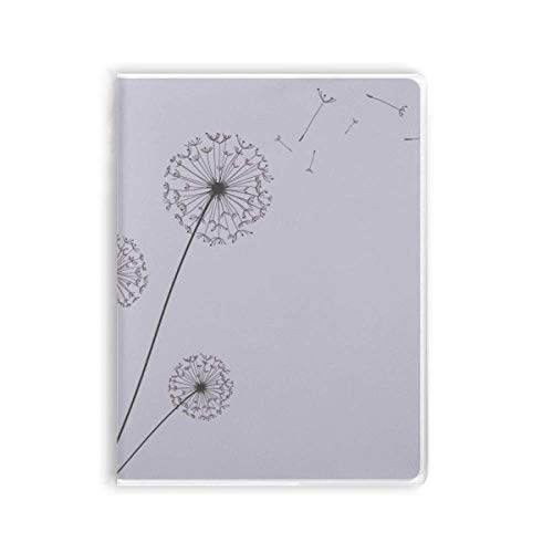 Notizbuch mit drei Pusteblumen und Blumen, weicher Einband von DIYthinker
