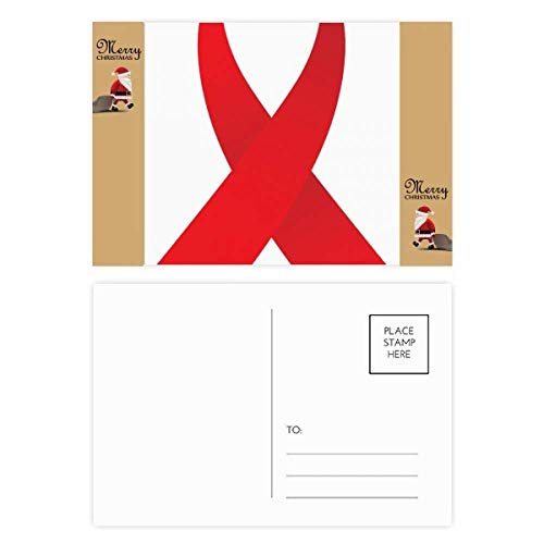 Red Ribbon HIV Awareness World AIDS Day Santa Claus Gift Postcard Thanks Card Mailing 20pcs von DIYthinker