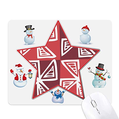 Red Windmill Mexico Totems Antike Zivilisation Weihnachten Schneemann Familie Star Mauspad von DIYthinker