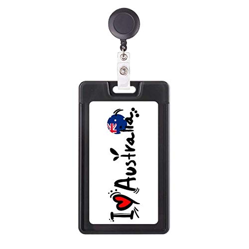 Schutzhülle mit Aufschrift "I Love Australia World Flagge", Herz, einziehbar, Kartenhülle Schutzhülle mit Aufschrift "I Love Australia World Flagge", Herz, einziehbar, Kartenhülle von DIYthinker