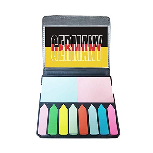 Selbstklebende Notizbox mit Deutschlandflagge, farbige Seitenmarkierungsbox von DIYthinker
