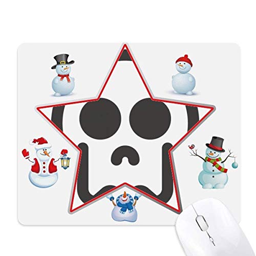 Skelett Online Chat Happy Christmas Schneemann Familie Star Mauspad von DIYthinker