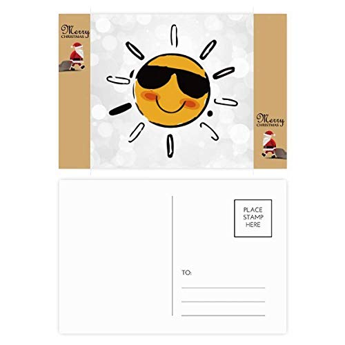 Sonnenbrille Sonnenbrille Sonnenbrille Illustrationsmuster Weihnachtsmann Geschenk Postkarte Dankeskarte Mailing 20 Stück von DIYthinker