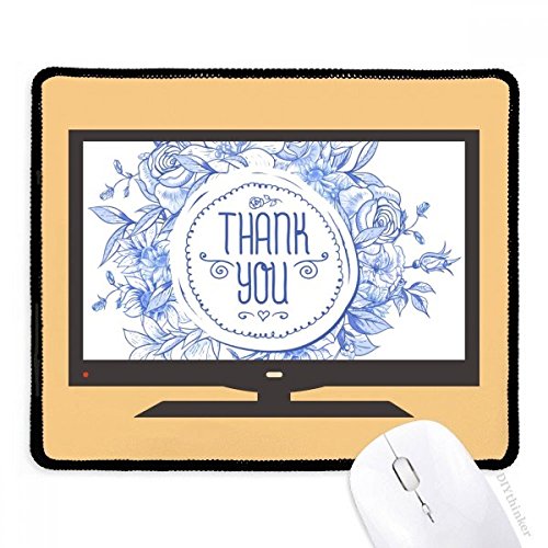 beatChong Blaue Blumen Pflanzen Muster Rose Computer Mouse Pad Anti-Rutsch-Gummi Mousepad Spiel Büro von DIYthinker