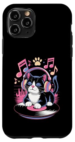 Cute DJ Cat With Headphones Spinning Vinyl And Music Notes Hülle für iPhone 11 Pro Cute DJ Cat With Headphones Spinning Vinyl And Music Notes Hülle für iPhone 11 Pro von DJ Cat Vibes For Music Lovers And Cute Feline Fans