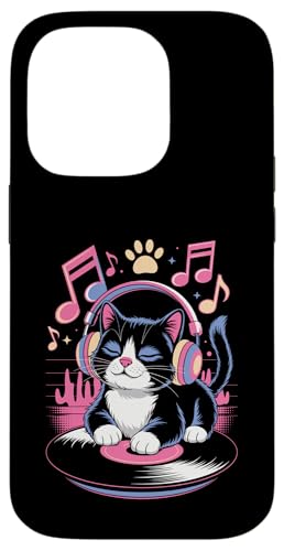 Cute DJ Cat With Headphones Spinning Vinyl And Music Notes Hülle für iPhone 14 Pro Cute DJ Cat With Headphones Spinning Vinyl And Music Notes Hülle für iPhone 14 Pro von DJ Cat Vibes For Music Lovers And Cute Feline Fans
