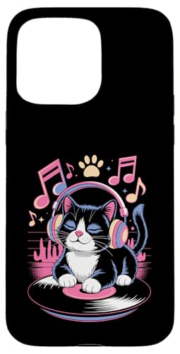 Cute DJ Cat With Headphones Spinning Vinyl And Music Notes Hülle für iPhone 15 Pro Max Cute DJ Cat With Headphones Spinning Vinyl And Music Notes Hülle für iPhone 15 Pro Max von DJ Cat Vibes For Music Lovers And Cute Feline Fans